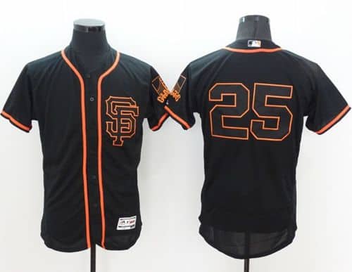 Giants #25 Barry Bonds Black Flexbase Authentic Collection Alternate Stitched Jersey