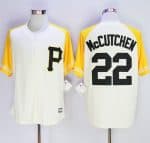 Pirates #22 Andrew McCutchen Cream Gold Exclusive New Cool Base Stitched Jersey