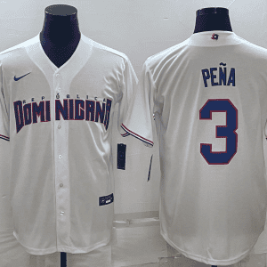 Dominican Republic #3 Jeremy PeNa 2023 White World Classic Stitched Jersey