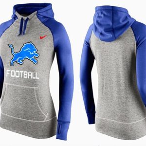 Nike Detroit Lions Performance Hoodie Grey Blue_1