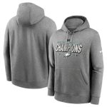 Philadelphia Eagles Heather Gray 2024 NFC Champions Locker Room Trophy Pullover Hoodie