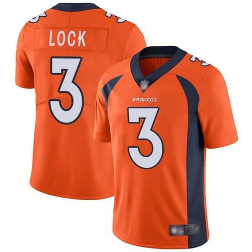 Denver Broncos #3 Drew Lock Orange Vapor Untouchable Limited Stitched Jersey