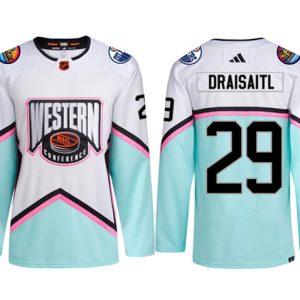 Edmonton Oilers #29 Leon Draisaitl 2023 White All-Star Game Stitched Jersey
