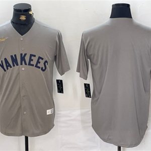 New York Yankees Blank Gray Cool Base Stitched Jersey