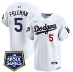 Los Angeles Dodgers #5 Freddie Freeman White 2024 World Tour Seoul Series Home Limited Stitched Jersey