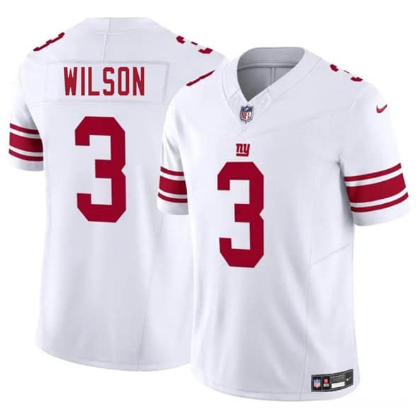 New York Giants #3 Russell Wilson White 2025 F.U.S.E. Vapor Untouchable Limited Stitched Jersey