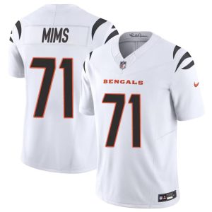 Cincinnati Bengals #71 Amarius Mims White 2024 Draft F.U.S.E Vapor Untouchable Limited Stitched Jersey