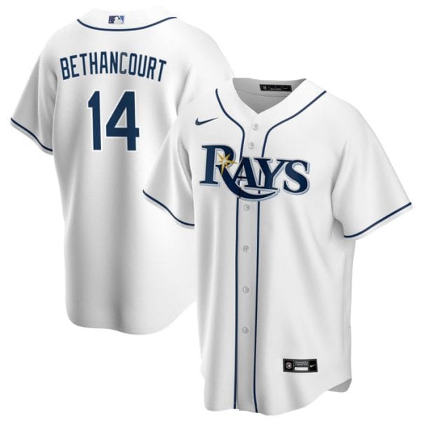Tampa Bay Rays #14 Christian Bethancourt White Cool Base Stitched Jersey