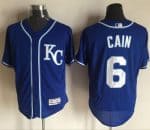 Royals #6 Lorenzo Cain Royal Blue Flexbase Authentic Collection Stitched Jersey