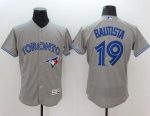 Blue Jays #19 Jose Bautista Grey Flexbase Authentic Collection Stitched Jersey