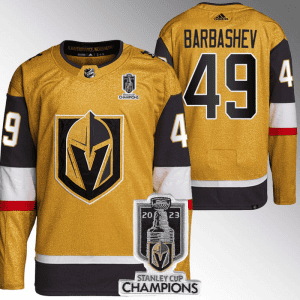 Vegas Golden Knights #49 Ivan Barbashev Gold 2023 Stanley Cup Champions Stitched Jersey