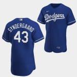 Los Angeles Dodgers #43 Noah Syndergaard Blue Flex Base Stitched Jersey