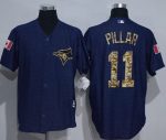 Blue Jays #11 Kevin Pillar Denim Blue Salute To Service Stitched Jersey