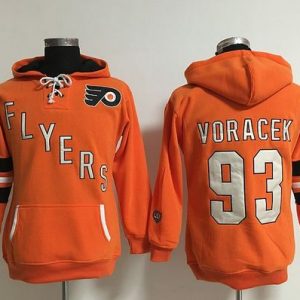 Philadelphia Flyers #93 Jakub Voracek Orange Old Time Heidi NHL Hoodie