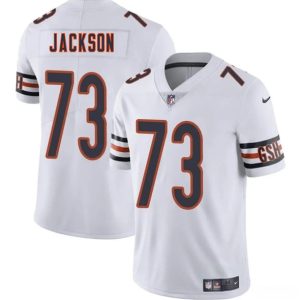 Chicago Bears #73 Jonah Jackson White 2025 Vapor Stitched Jersey