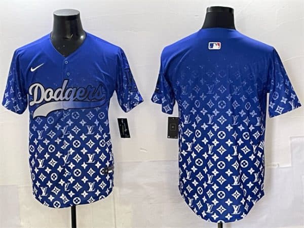 Los Angeles Dodgers Blank Blue Limited Stitched Jersey