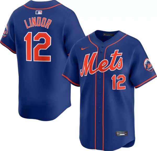 New York Mets #12 Francisco Lindor Royal 2024 Alternate Limited Stitched Jersey