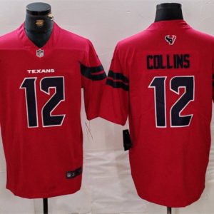 Houston Texans #12 Nico Collins Red Vapor Untouchable Stitched Football Jersey