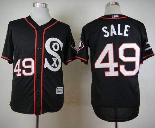 White Sox #49 Chris Sale Black New Cool Base Stitched Jersey