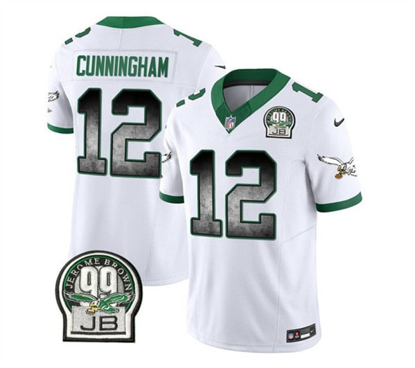 Philadelphia Eagles #12 Randall Cunningham White 2023 F.U.S.E. Throwback Vapor Untouchable Limited Stitched Jersey