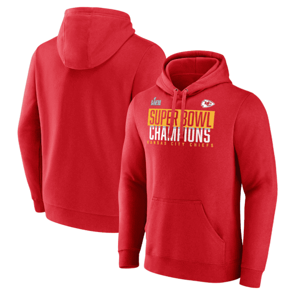 Kansas City Chiefs Red AFC Champions Team Slogan Pullover Hoodie