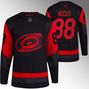 Carolina Hurricanes #88 Martin Necas Black Red Stadium Series Breakaway Stitched Jersey