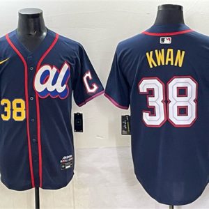 American League #38 Steven Kwan Navy 2025 All-Star Edition Limited Stitched Jersey