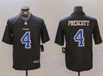 Dallas Cowboys #4 Dak Prescott Black Throwback Vapor Untouchable Limited Stitched Jersey