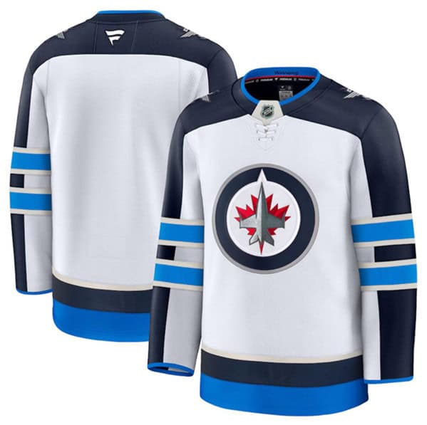 Winnipeg Jets Blank White 2024-25 Away Stitched Jersey