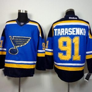 Blues #91 Vladimir Tarasenko Light Blue Home Stitched Jersey