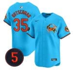 Baltimore Orioles #35 Adley Rutschman Blue With Patch Vapor Premier Limited Stitched Jersey