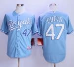 Royals #47 Johnny Cueto Light Blue Alternate 1 Cool Base Stitched Jersey