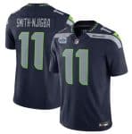 Seattle Seahawks #11 Jaxon Smith-Njigba Navy 2023 F.U.S.E. Prem1ere Patch Vapor Untouchable Limited Stitched Jersey