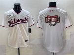 Washington Nationals Team Big Logo White Limited Stitched Jersey
