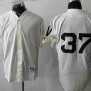 Nationals #37 Stephen Strasburg Cream 1924 Turn Back The Clock Stitched Jersey