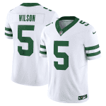 New York Jets #5 Garrett Wilson White 2023 F.U.S.E. Vapor Limited Throwback Stitched Jersey