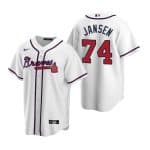 Atlanta Braves #74 Kenley Jansen White Cool Base Stitched Baseball Jersey