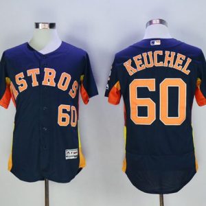 Astros #60 Dallas Keuchel Navy Blue Flexbase Authentic Collection Stitched Jersey