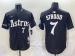 Houston Astros #7 C.J. Stroud Black Gothic 'Houston Born Barrio Raised' Limited Stitched Jersey