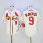Cardinals #9 Enos Slaughter Cream Cool Base Stitched Jersey