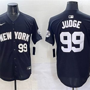New York Yankees #99 Aaron Judge Black Limited Stitched Jersey