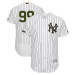 New York Yankees #99 Aaron Judge White Majestic 2018 Memorial Day Authentic Collection Flex Base Stitched Jersey