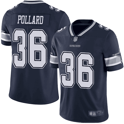 Dallas Cowboys #36 Tony Pollard Navy Vapor Untouchable Limited Stitched Jersey