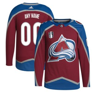 Colorado Avalanche Custom 2022 Burgundy Stanley Cup Final Patch Stitched Jersey