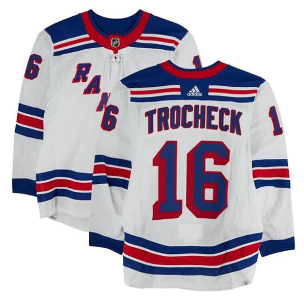 New York Rangers #16 Vincent Trocheck White Stitched Jersey