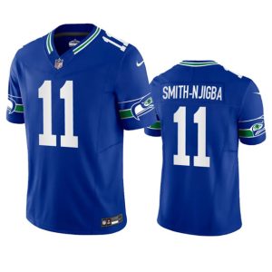 Seattle Seahawks #11 Jaxon Smith-Njigba Royal 2023 F.U.S.E. Vapor Limited Throwback Stitched Jersey