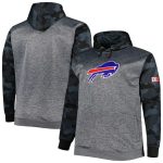 Buffalo Bills Heather Charcoal Big Tall Camo Pullover Hoodie