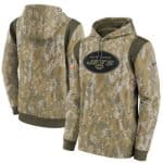 New York Jets Camo 2021 Salute To Service Therma Performance Pullover Hoodie