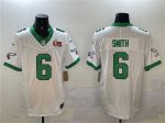 Philadelphia Eagles #6 DeVonta Smith White 2025 Super Bowl LIX Patch F.U.S.E. Vapor Untouchable Limited Stitched Jersey