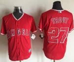 Angels Of Anaheim #27 Mike Trout Red New Cool Base Stitched Jersey